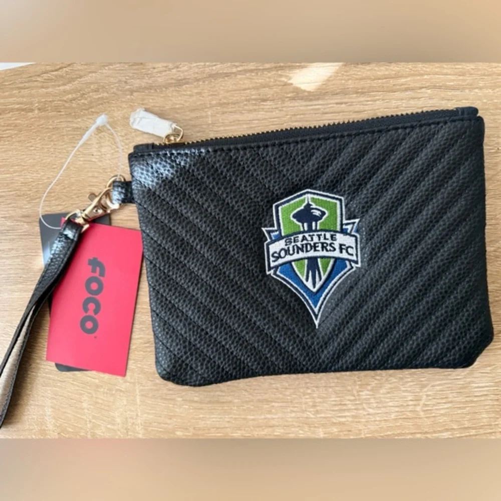 FOCO Black Seattle Sounders Clutch